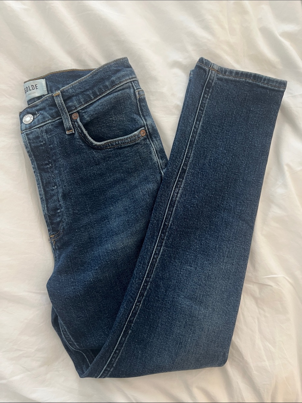 Agolde Skinny Ankle Jeans Dark Wash